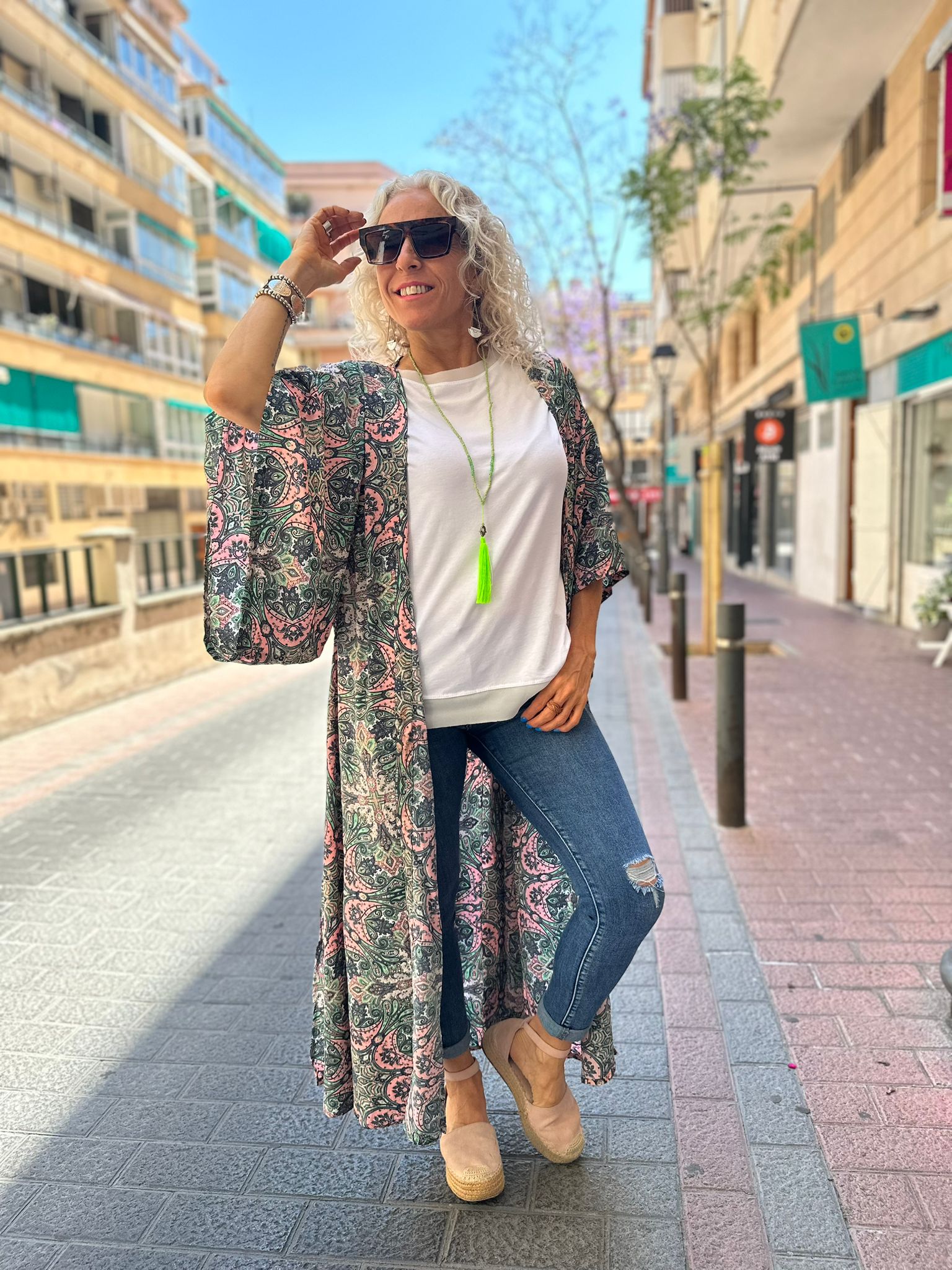 Kimono Rosa y Verde