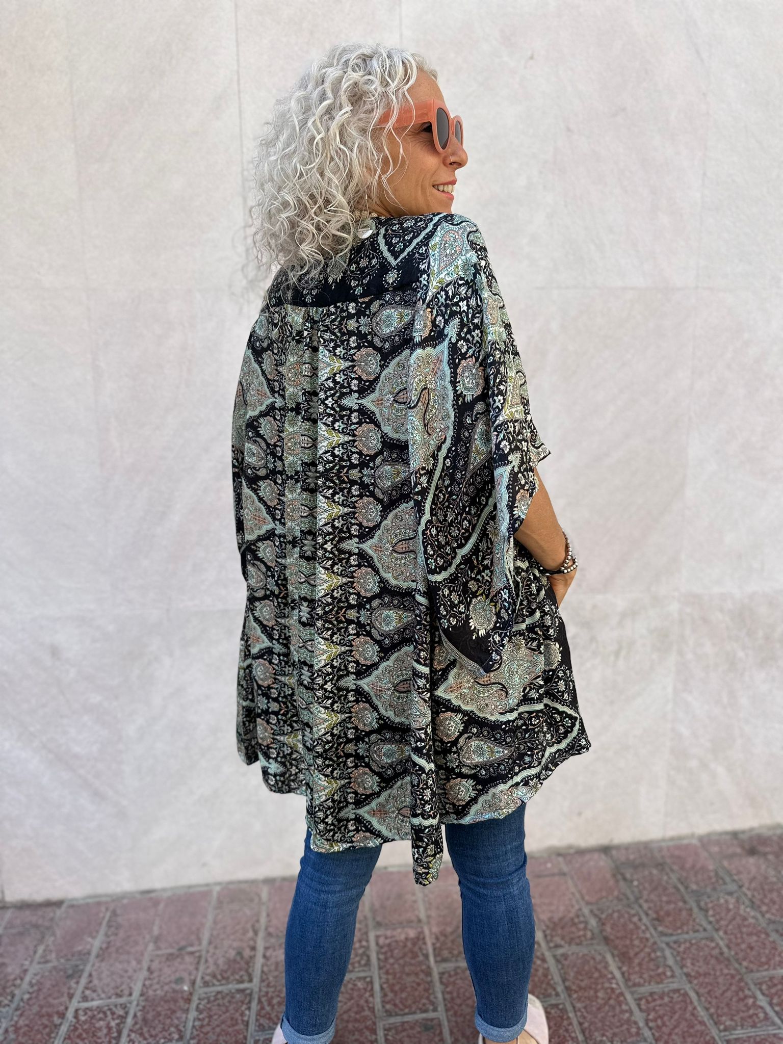 Kimono Corto Negro/ Tosca