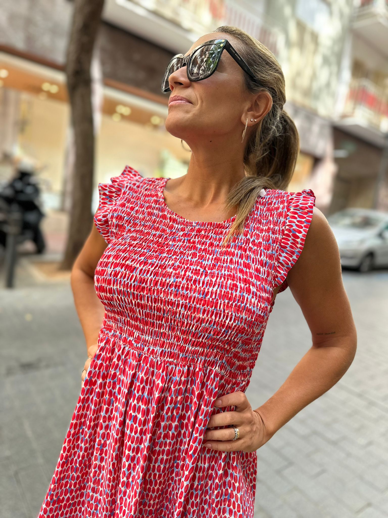 Vestido Corto Vicenta Coral