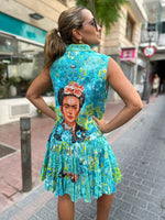 Cargar imagen en el visor de la galería, Vestido Frida Turquesa
