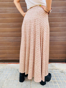 Falda Plato Pintas Beige