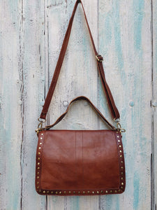 Bolso de Piel Lavada Fez Chocolate