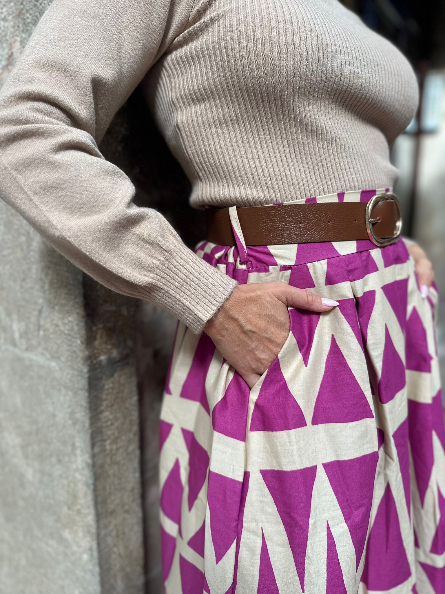 Falda Cor Rosa