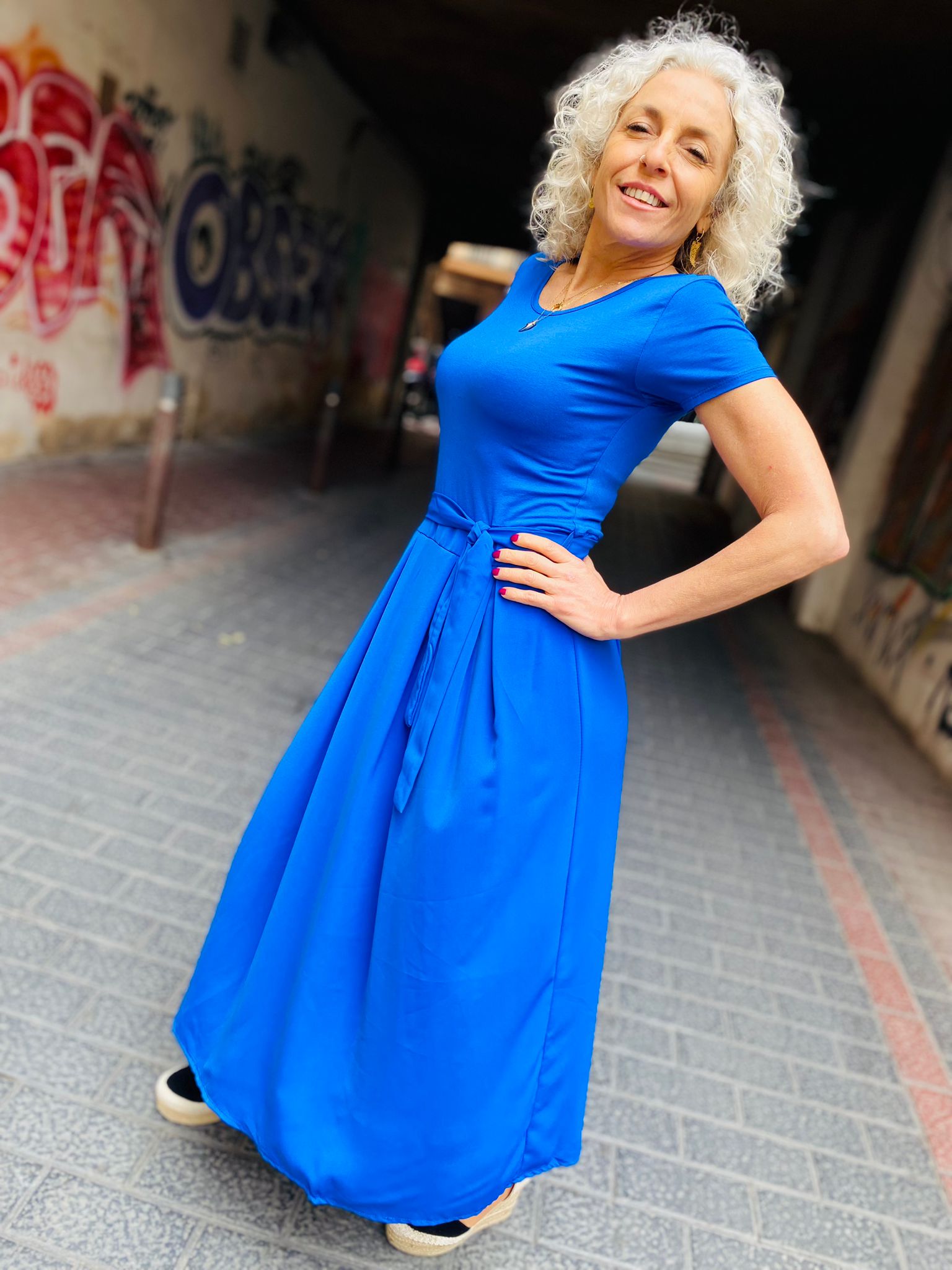 Vestido Jorgelina Azul