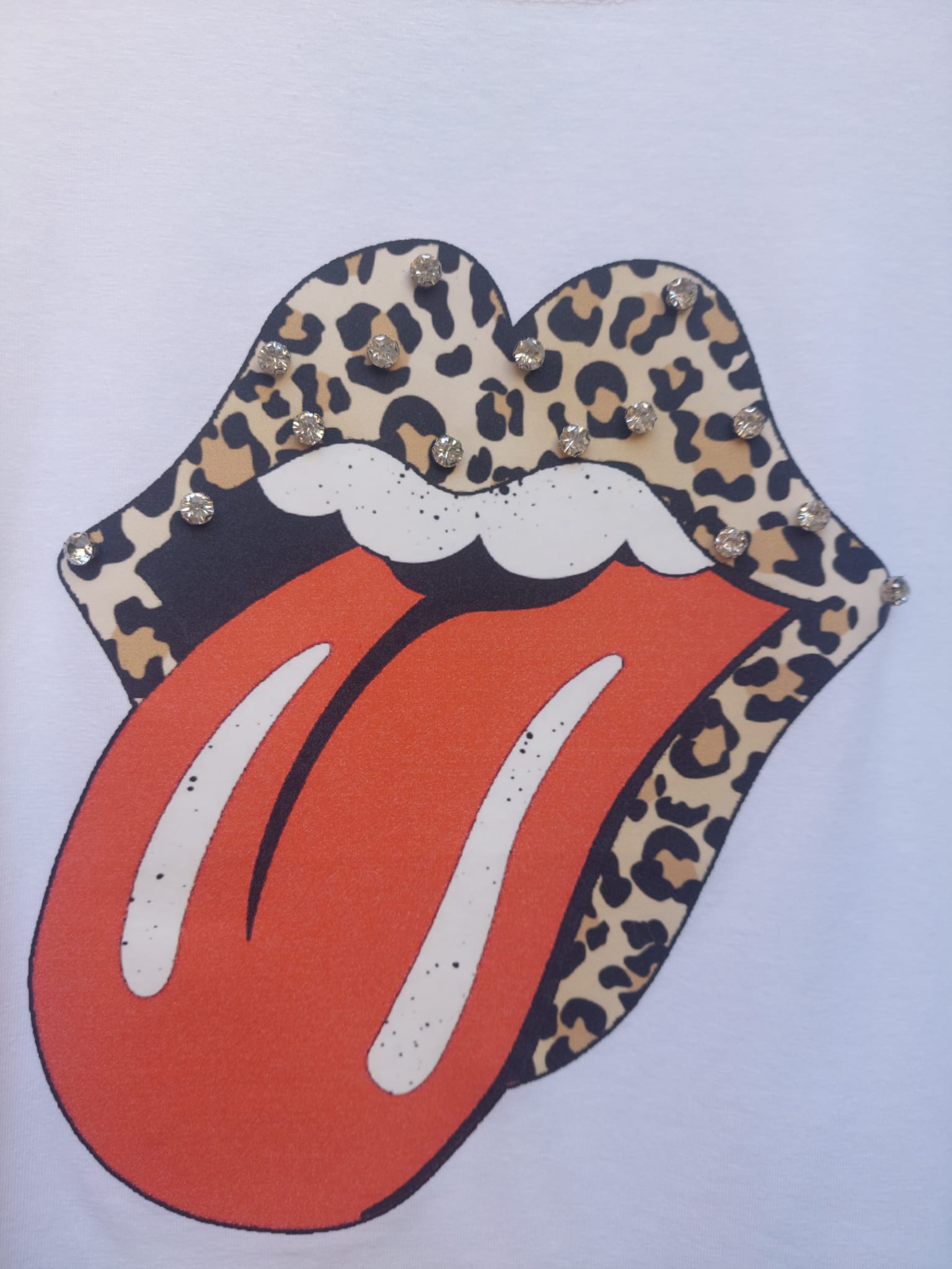 Camiseta Lengua y Strass