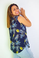 Cargar imagen en el visor de la galería, Camisa Piña Azul
