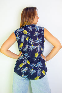 Camisa Piña Azul
