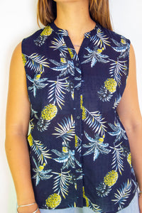 Camisa Piña Azul