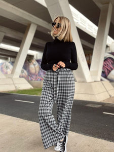 Pantalón Recto Leña Cuadros