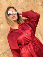 Cargar imagen en el visor de la galería, Vestido Raso Rojo
