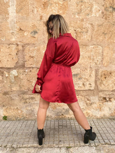 Vestido Raso Rojo