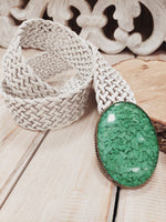 Cargar imagen en el visor de la galería, Cinturon de Piel PMO Blanco/Verde
