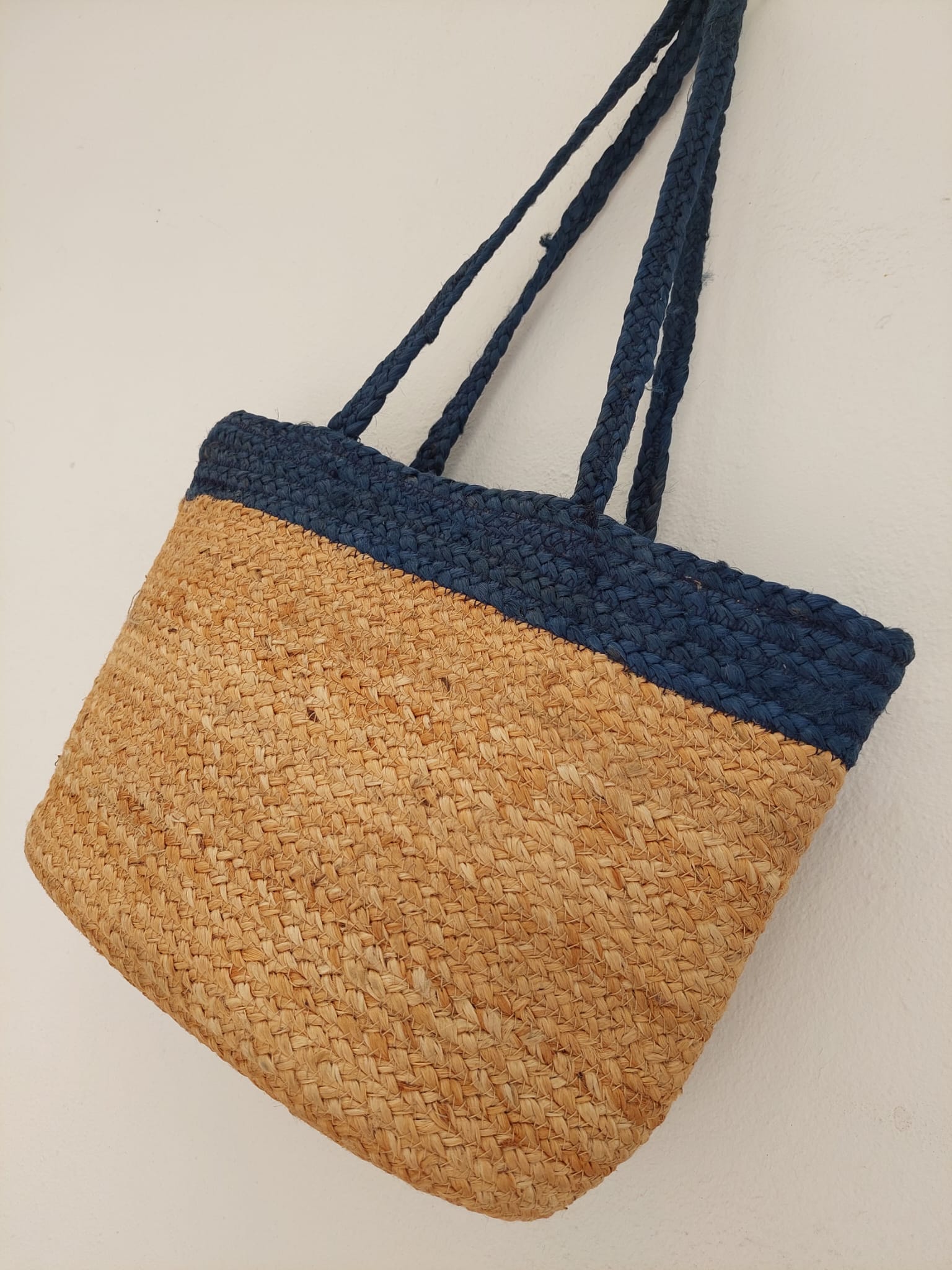 Bolso de Esparto Azul