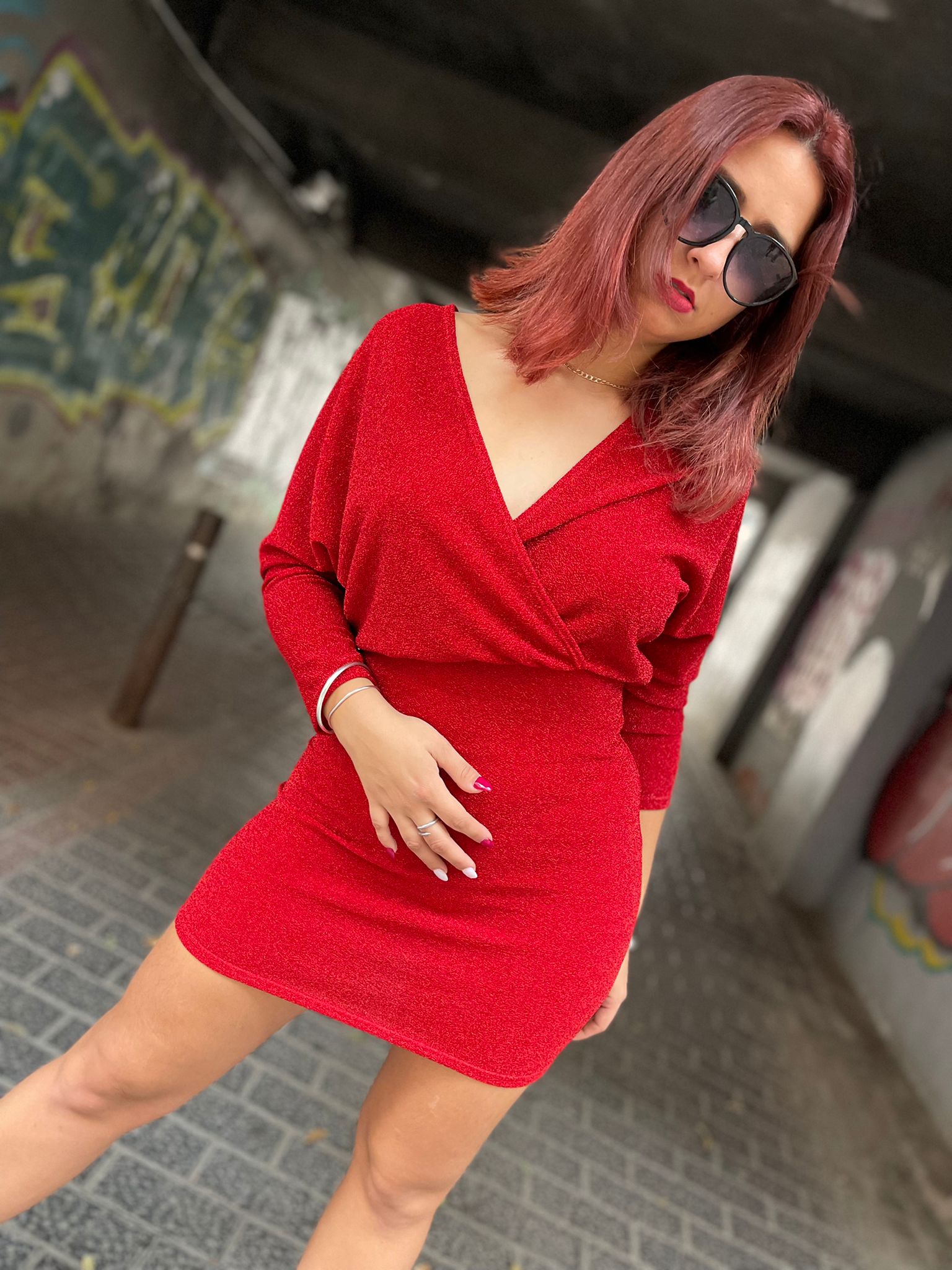 Vestido Fiesta V Rojo