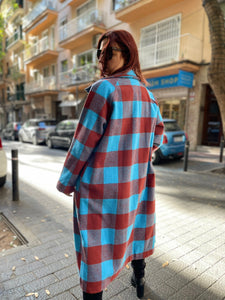 Abrigo Mimi Long Azul/Burdeos