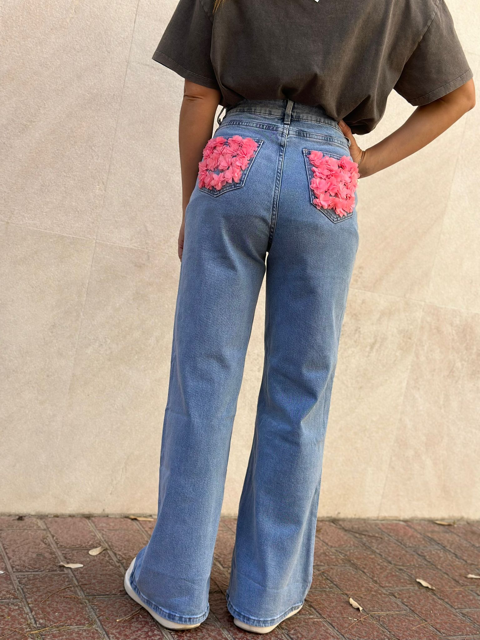 Pantalón Vaquero Flowers